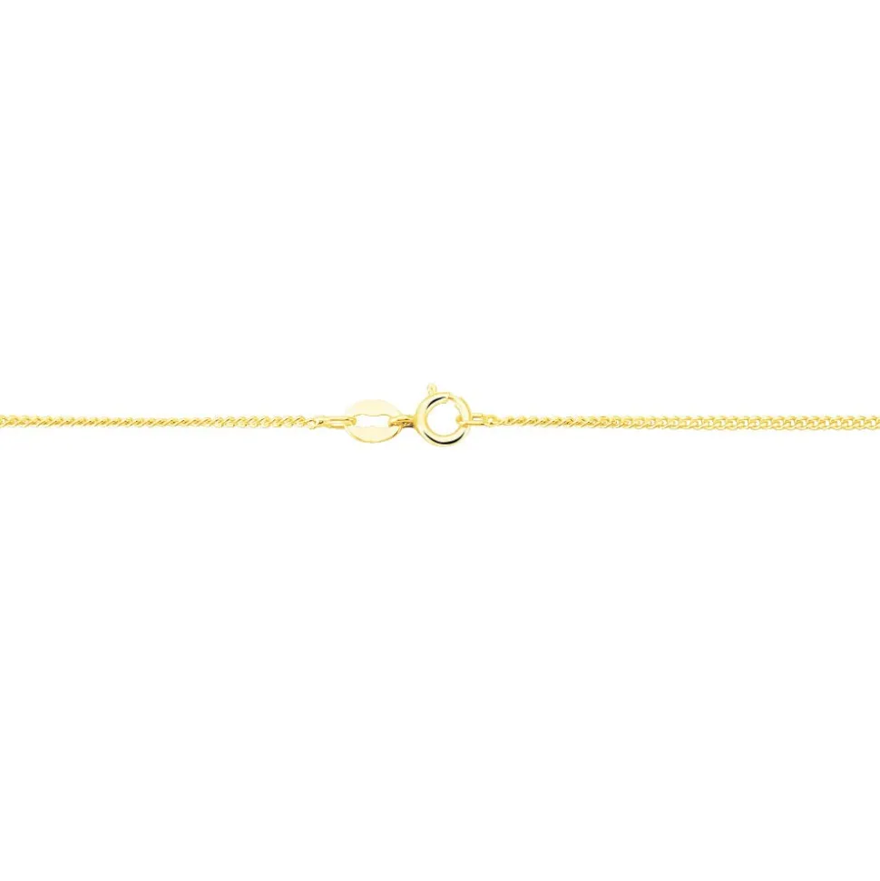 Chaîne Ixia Maille Gourmette Diamantee Or Jaune