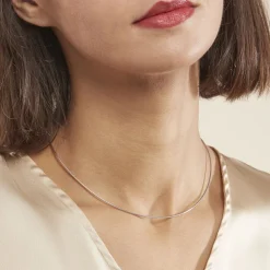 Chaîne Kassie Maille Omega Argent Blanc|Marc Orian New