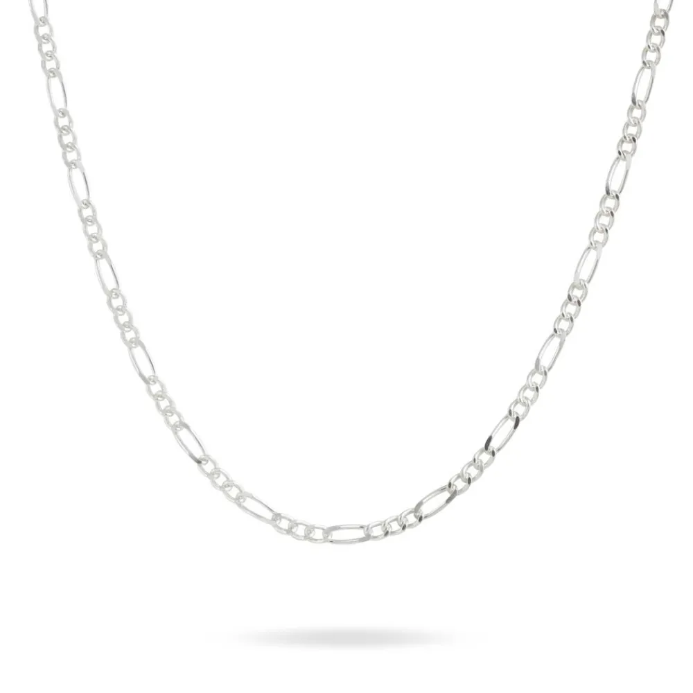 Chaîne Lyndsayae Maille Alternée 1/3 Argent Blanc|Marc Orian Outlet