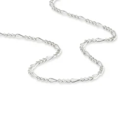 Chaîne Lyndsayae Maille Alternée 1/3 Argent Blanc|Marc Orian Outlet