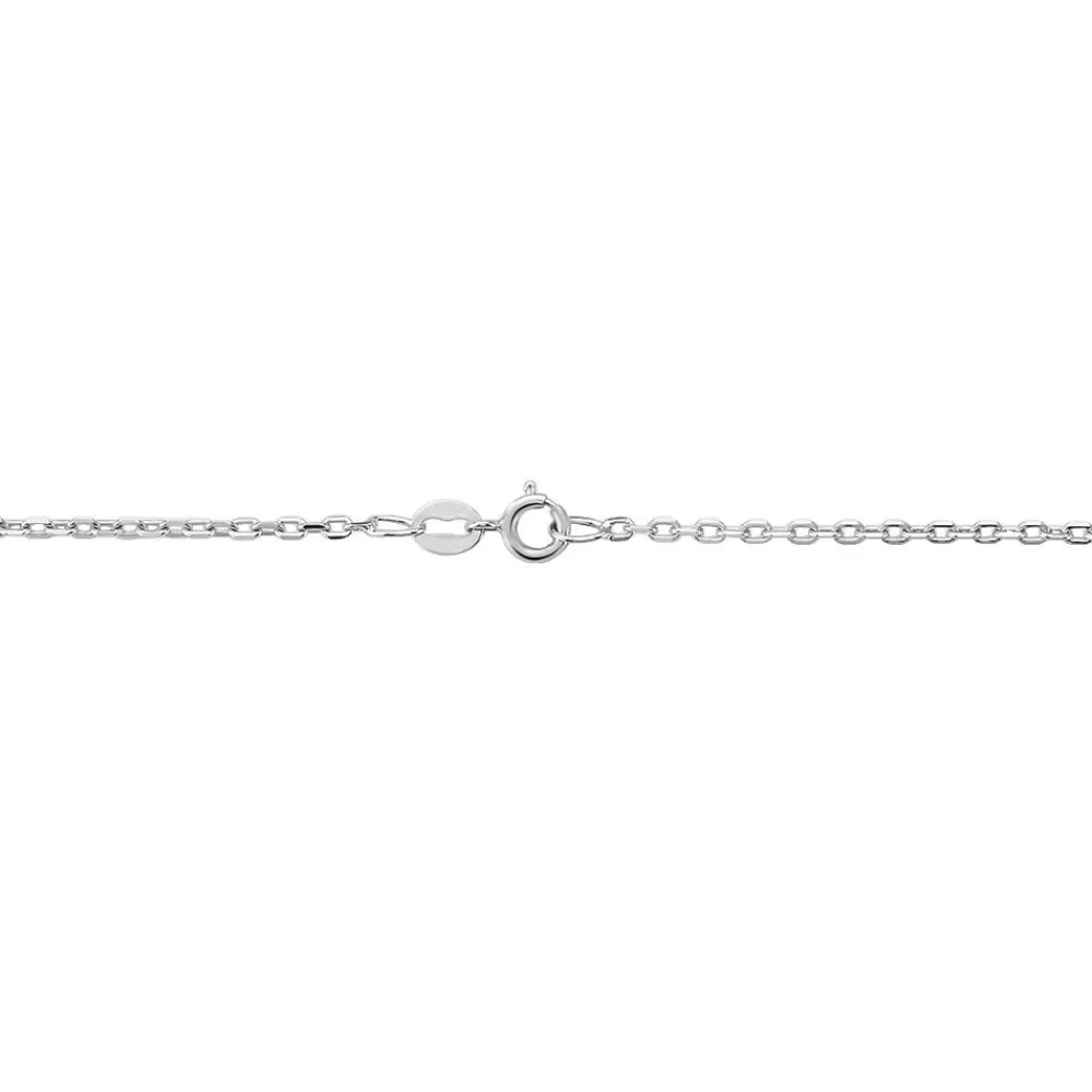 Chaîne Maille Forçat Diamantee Or Blanc|Marc Orian