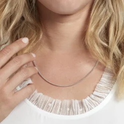 Chaîne Nairi Maille Gourmette Argent Blanc|Marc Orian Outlet