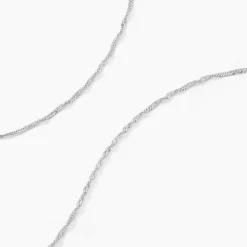 Chaîne Ons Maille Singapour Or Blanc