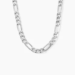 Chaîne Vivian Maille Alternee 1/3 Argent Blanc|Marc Orian Sale