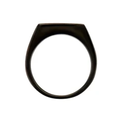 Chevalière Acier Noir Luciano