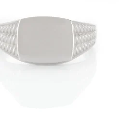 Chevalière Argent Blanc Charites|Marc Orian Discount