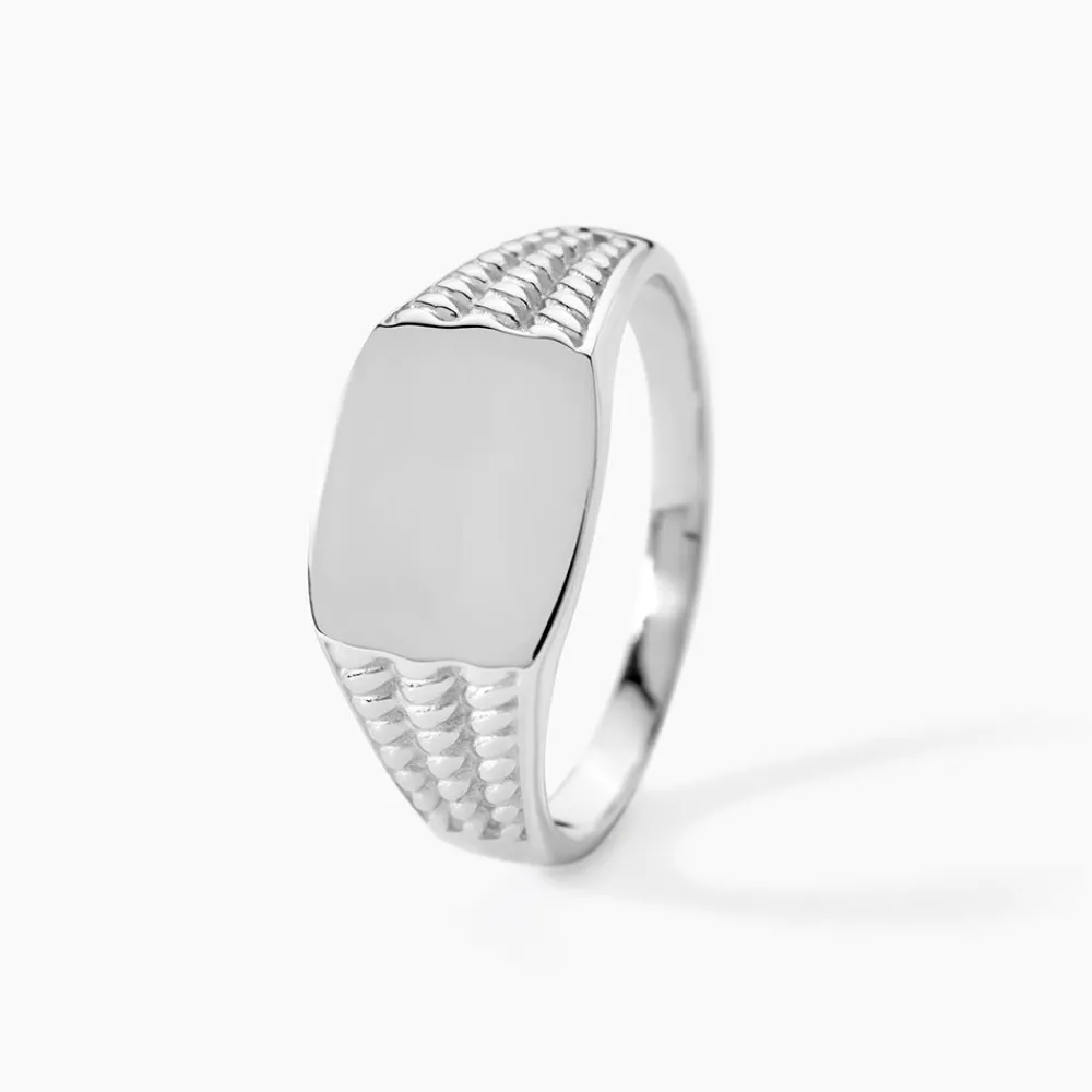 Chevalière Argent Blanc Charites|Marc Orian Discount