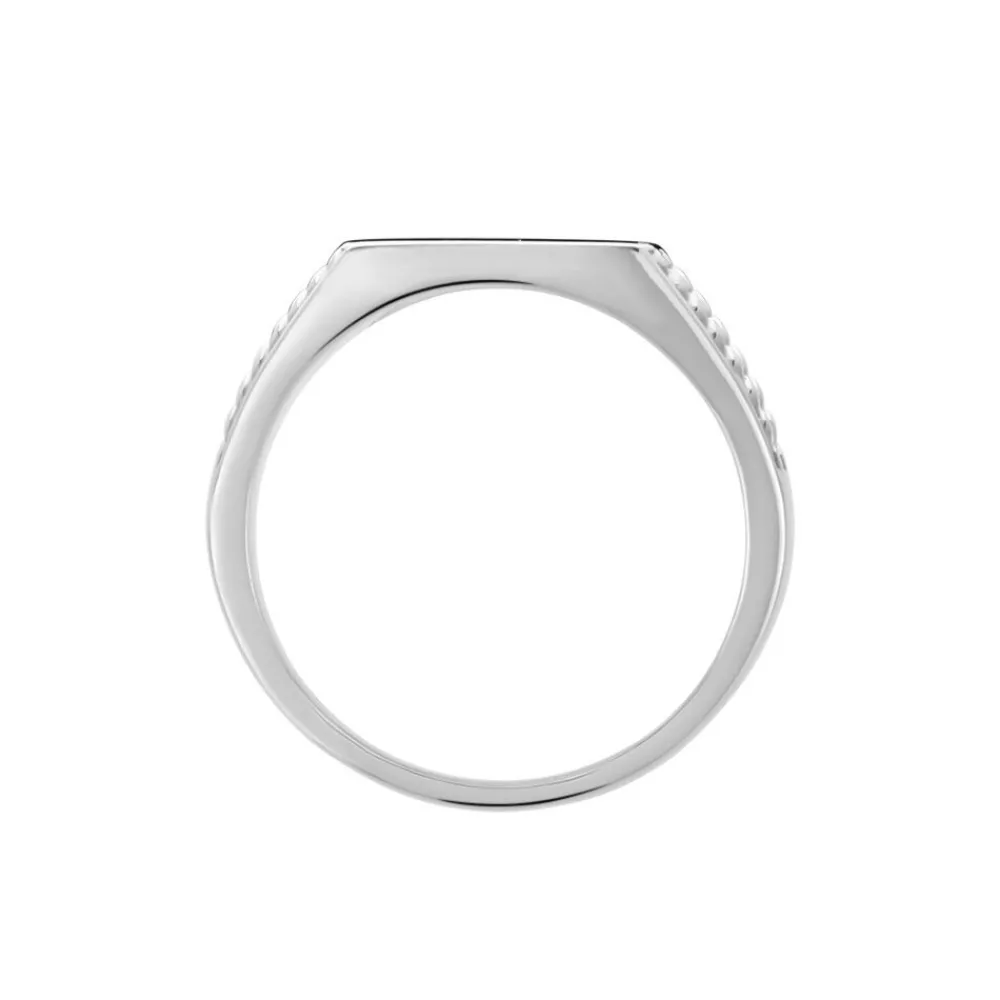 Chevalière Argent Blanc Charites|Marc Orian Discount