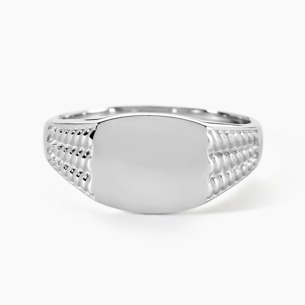 Chevalière Argent Blanc Charites|Marc Orian Discount