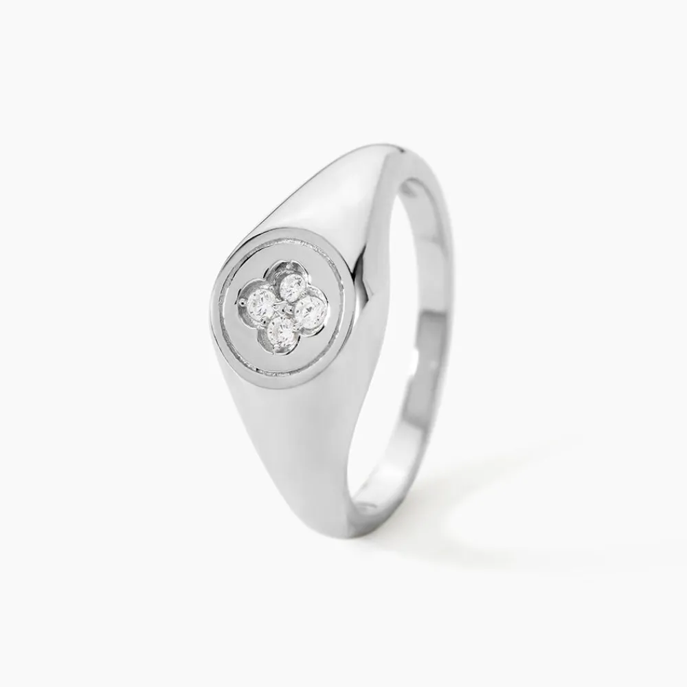 Chevalière Chesley Argent Blanc Oxyde De Zirconium|Marc Orian Discount
