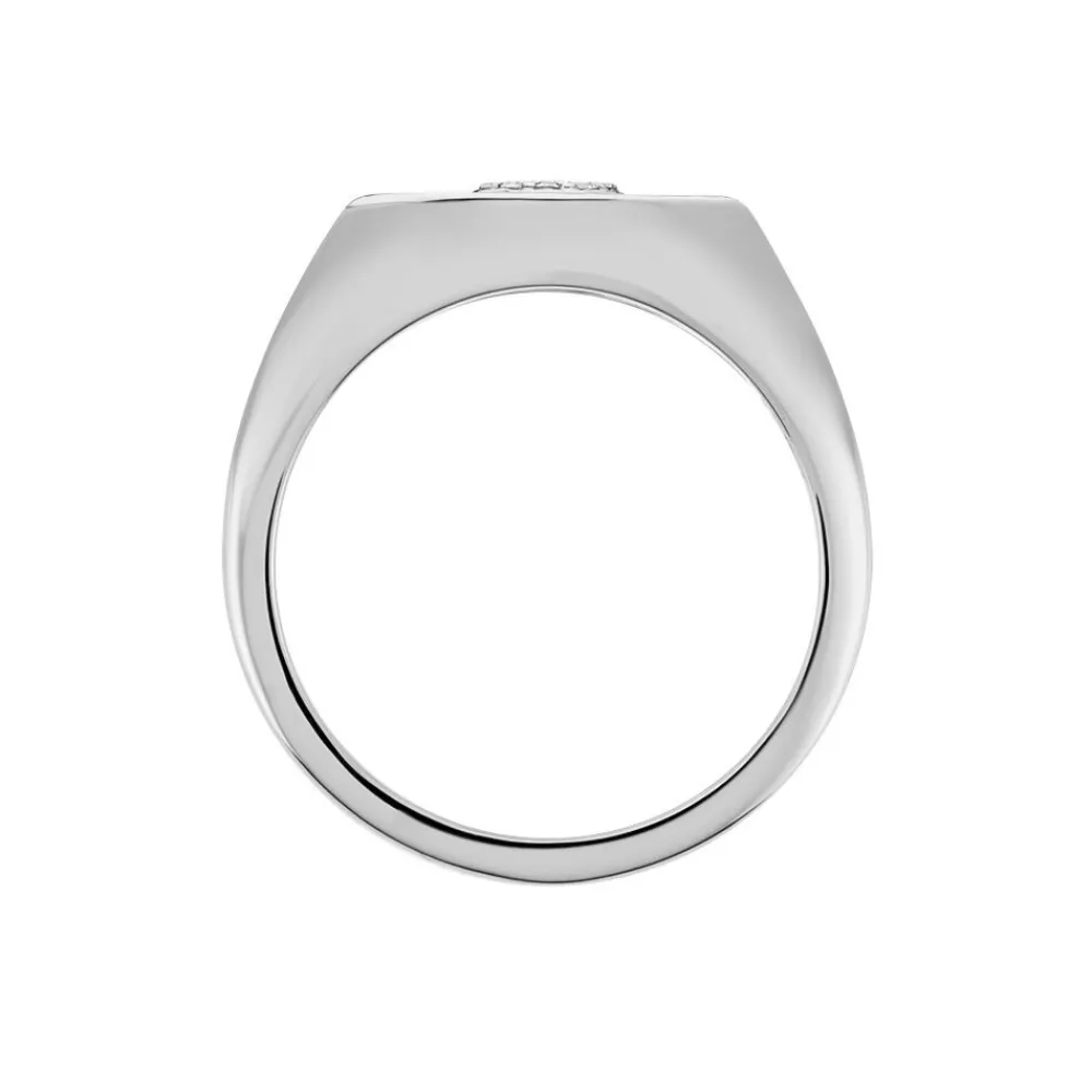 Chevalière Evalyn Argent Blanc Oxyde De Zirconium|Marc Orian Outlet