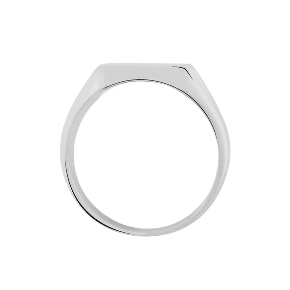 Chevalière Gaspare Argent Blanc