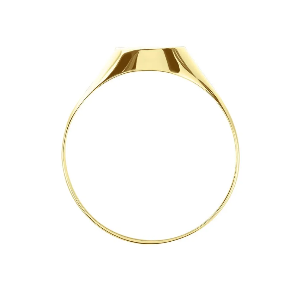 Chevalière Gerrard Ovale Diamantee Soleil Or Jaune|Marc Orian Online