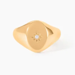 Chevalière Gwennen Plaqué Or Oxyde De Zirconium|Marc Orian Outlet