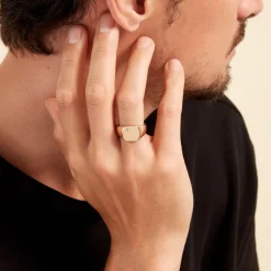 Chevalière Hide Plaqué Or Oxyde De Zirconium|Marc Orian Outlet