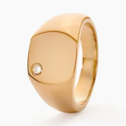 Chevalière Hide Plaqué Or Oxyde De Zirconium|Marc Orian Outlet