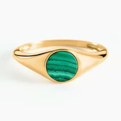 Chevalière Kenith Or Jaune Malachite|Marc Orian Sale