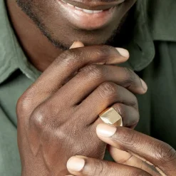 Chevalière Lionel Plaqué Or Jaune|Marc Orian Outlet