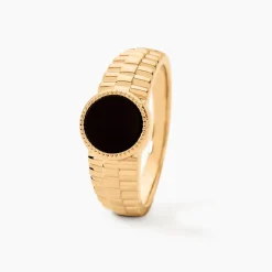 Chevalière Plaqué Or Jaune Haakon Onyx|Marc Orian