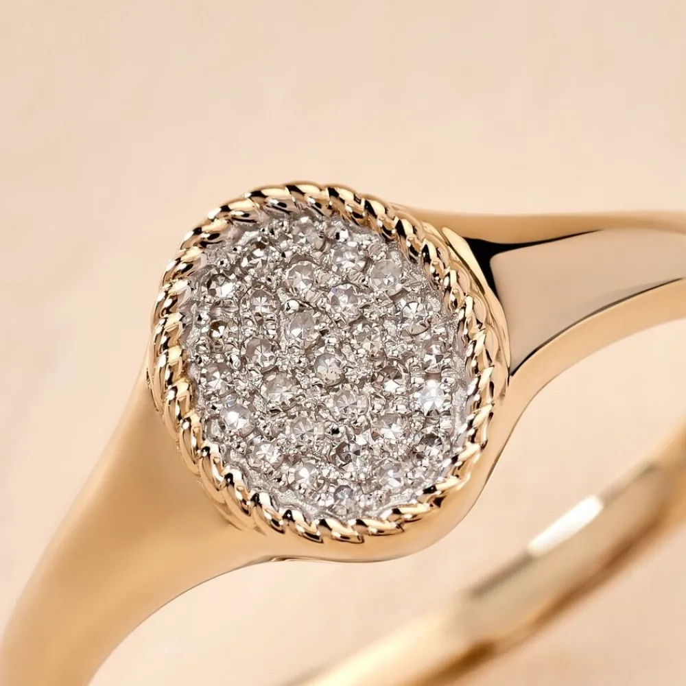 Chevalière Raza Or Jaune Diamant|Marc Orian New