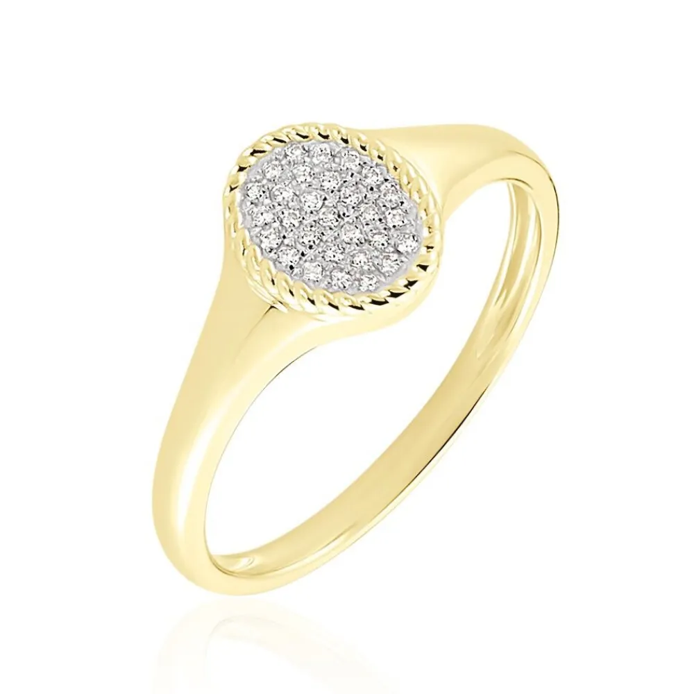 Chevalière Raza Or Jaune Diamant|Marc Orian New