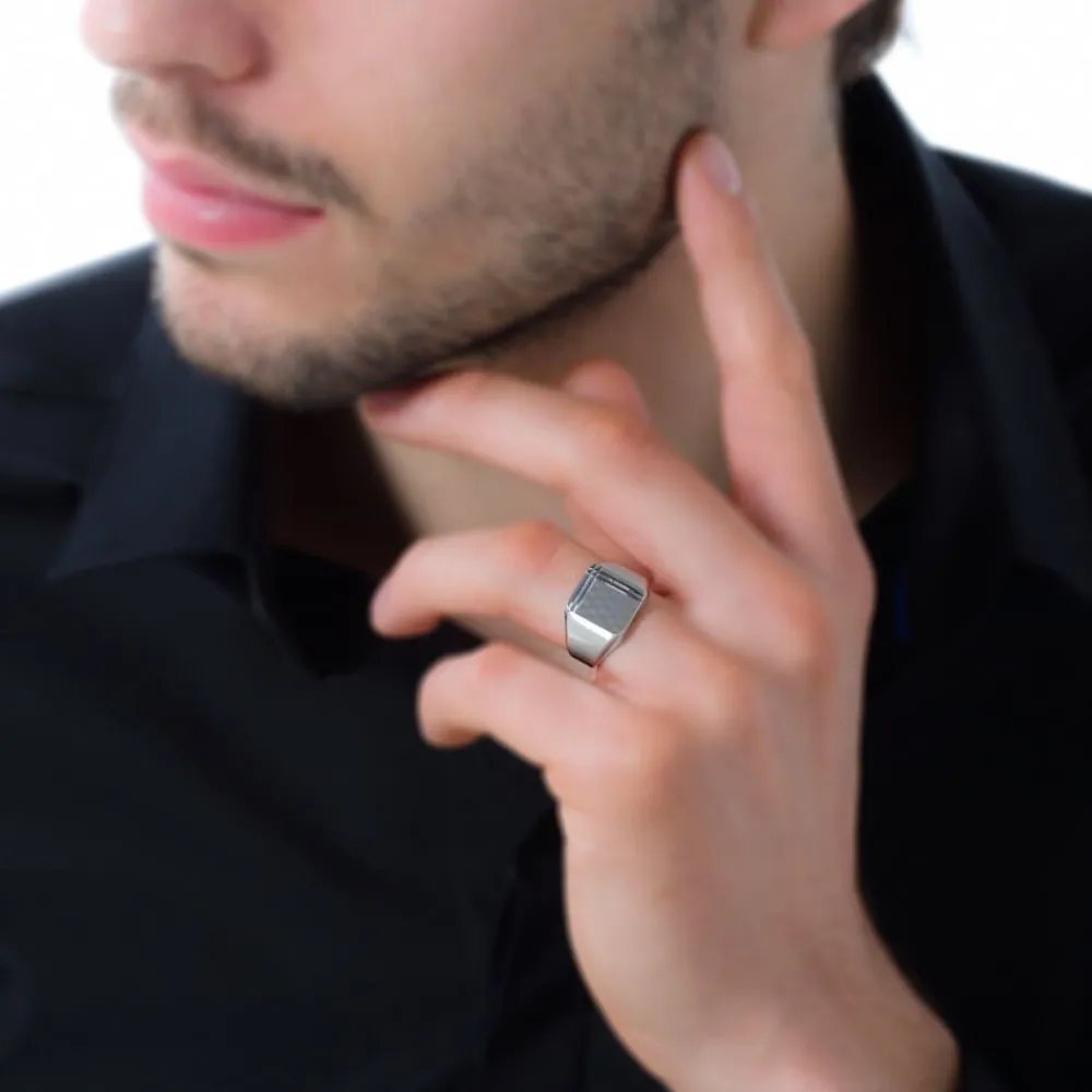 Chevalière Sumeyra Argent Blanc|Marc Orian Hot