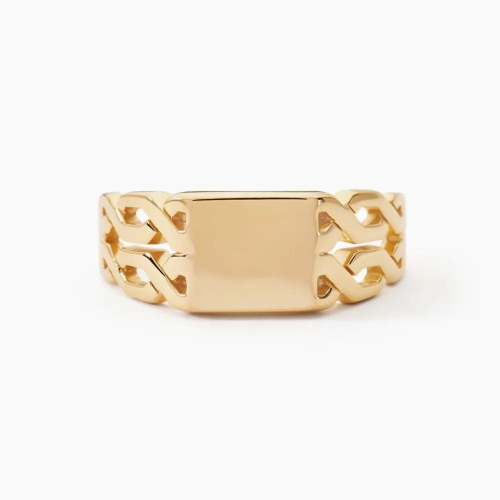 Chevalière Tobias Plaqué Or Jaune|Marc Orian Clearance