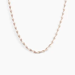 Collier Abie Torsade Argent Bicolore