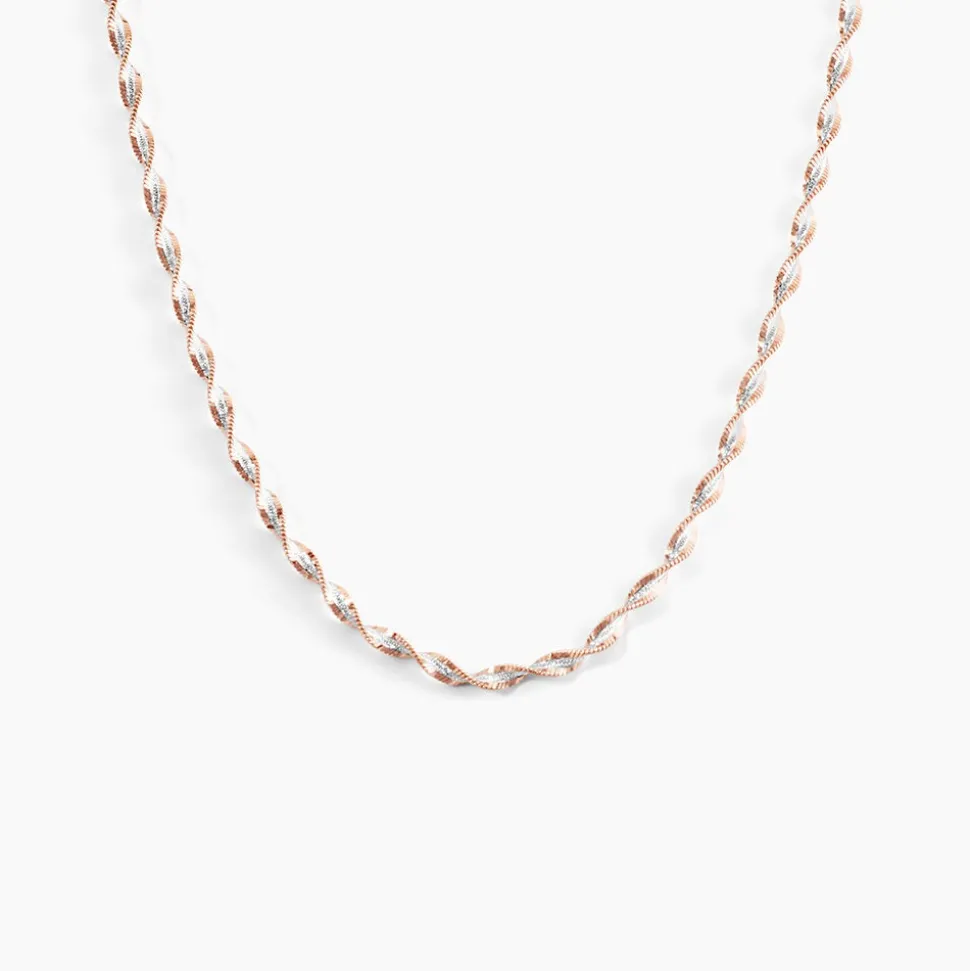 Collier Abie Torsade Argent Bicolore