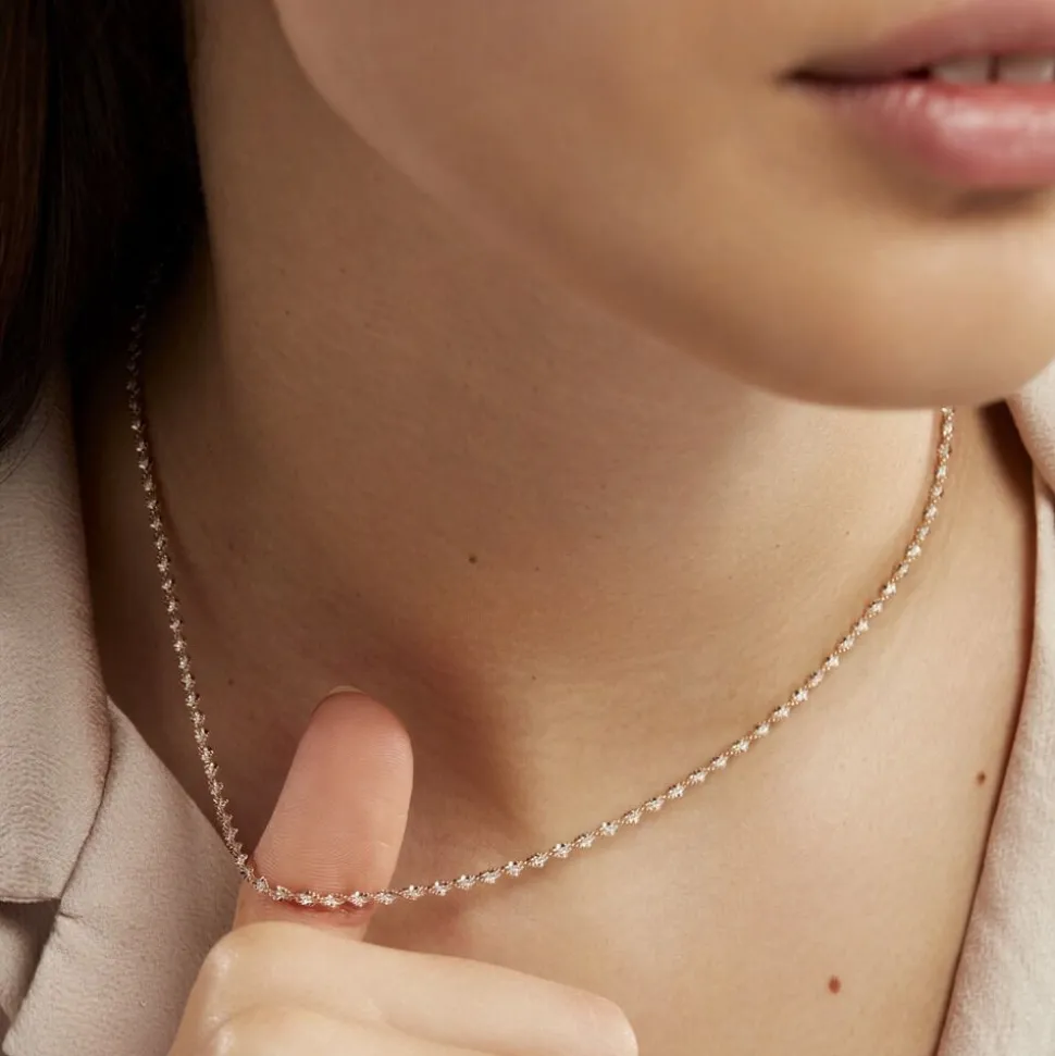Collier Abie Torsade Argent Bicolore