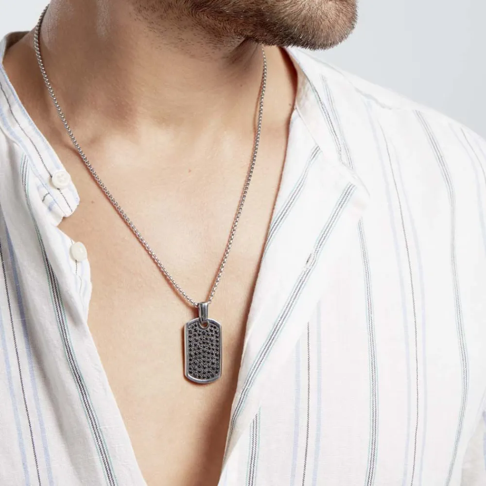 Collier Acier Blanc Sonad Oxydes De Zirconium|Marc Orian Best