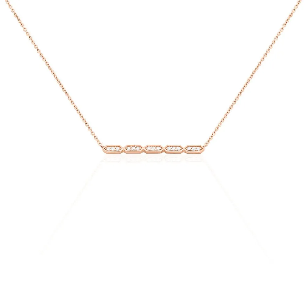 Collier Adali Argent Rose Oxyde De Zirconium|Marc Orian