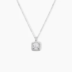 Collier Adrienne Or Blanc Oxyde De Zirconium
