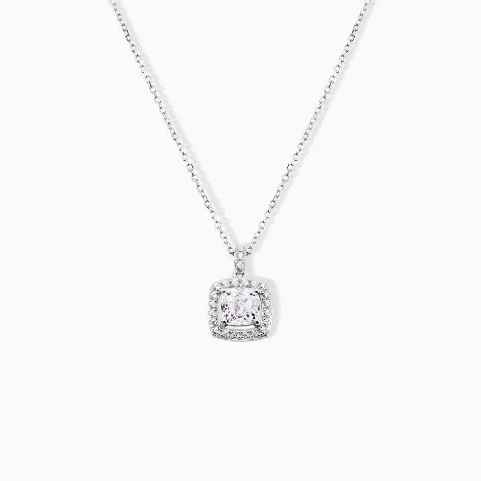 Collier Adrienne Or Blanc Oxyde De Zirconium