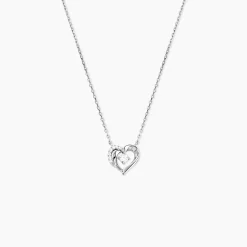 Collier Aggie Argent Blanc Oxyde De Zirconium
