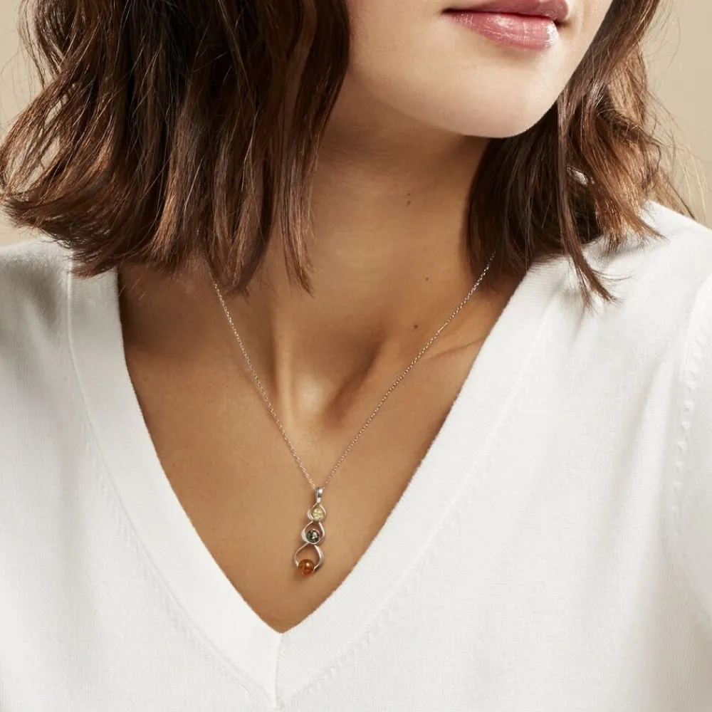 Collier Agneta Argent Blanc Ambre|Marc Orian Hot