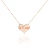 Collier Albizia Coeur Message Or Rose