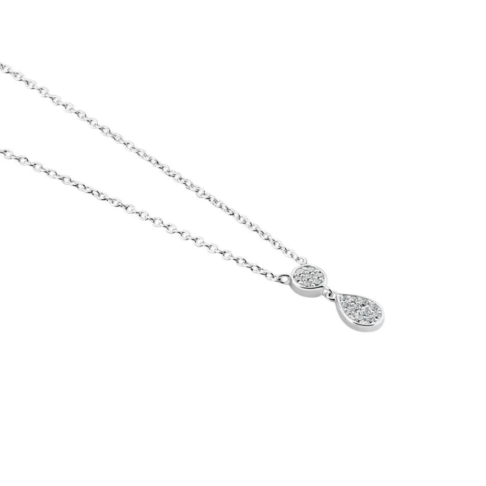 Collier Aletha Argent Blanc Oxyde De Zirconium|Marc Orian Hot