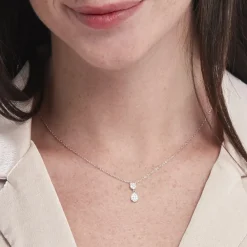 Collier Aletha Argent Blanc Oxyde De Zirconium|Marc Orian Hot