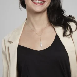 Collier Aliza Argent Blanc