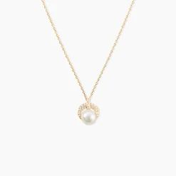 Collier Aloys Or Jaune Perle De Culture Et Oxyde De Zirconium|Marc Orian Discount