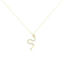 Collier Alvina Or Jaune Oxyde De Zirconium