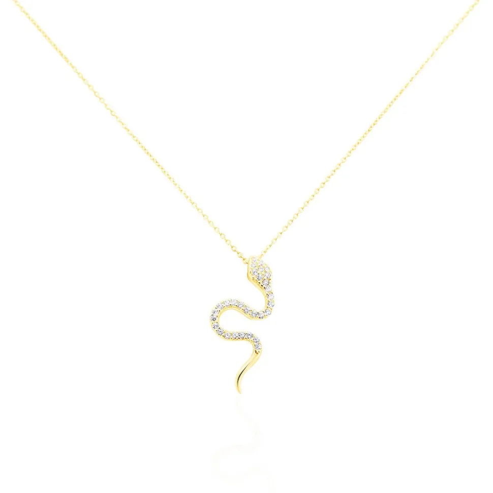 Collier Alvina Or Jaune Oxyde De Zirconium