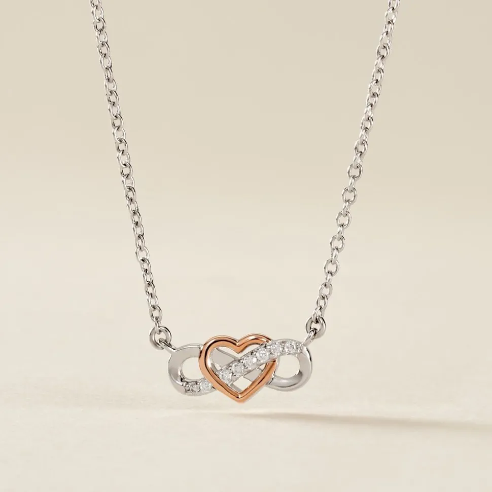Collier Amuri Argent Bicolore Oxyde De Zirconium