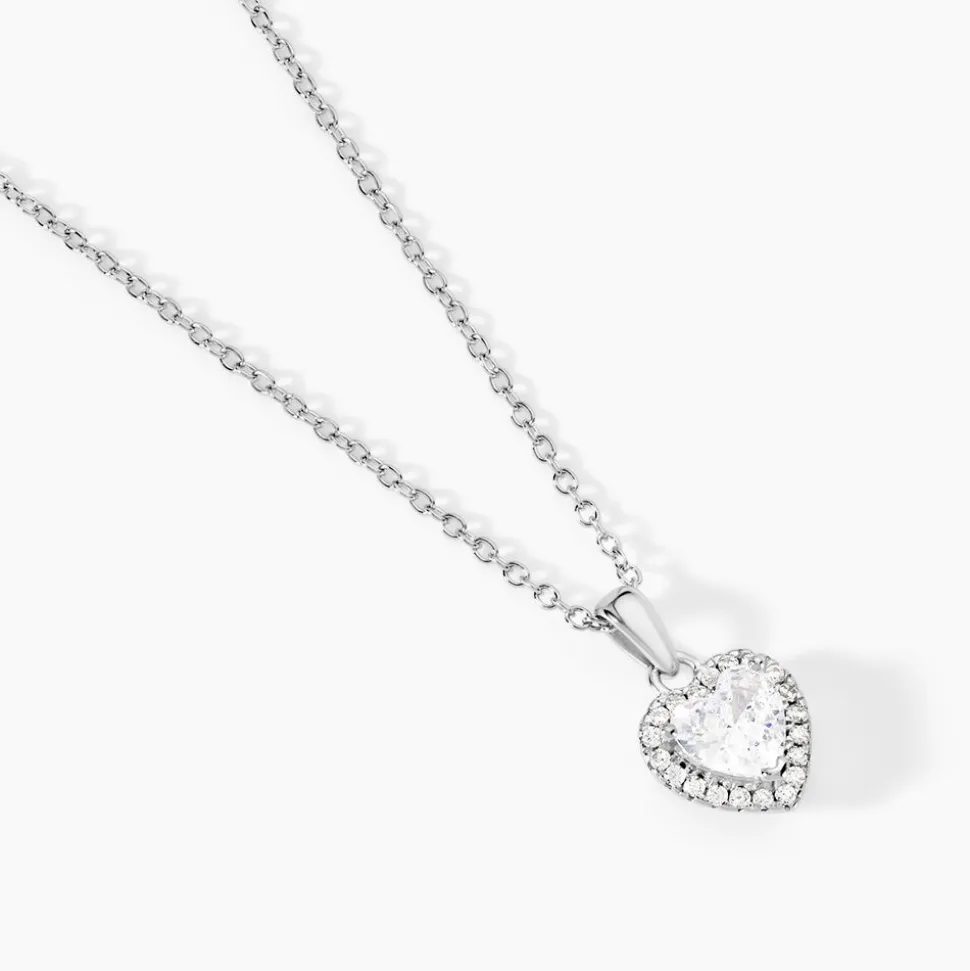 Collier Ana-paula Argent Blanc Oxyde De Zirconium