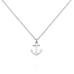 Collier Anchora Argent Blanc