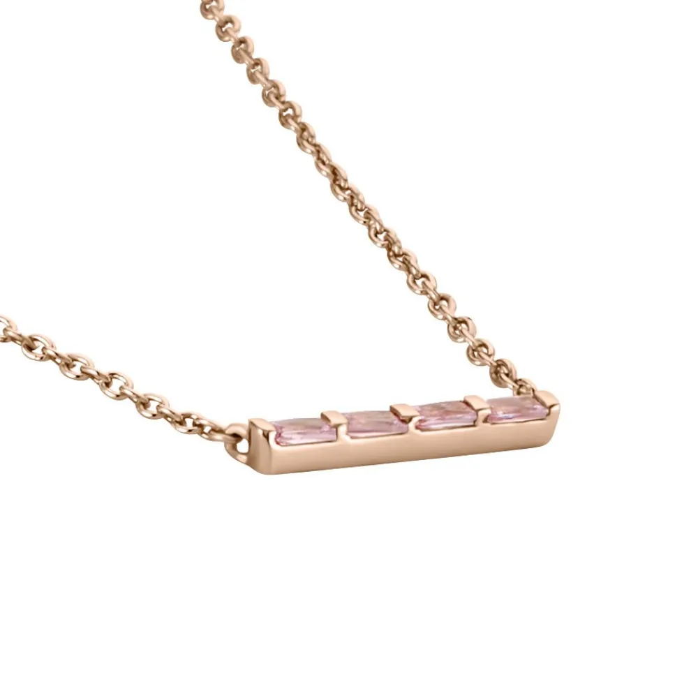 Collier Andrew Argent Rose Oxyde De Zirconium Rose|Marc Orian Best