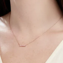 Collier Andrew Argent Rose Oxyde De Zirconium Rose|Marc Orian Best
