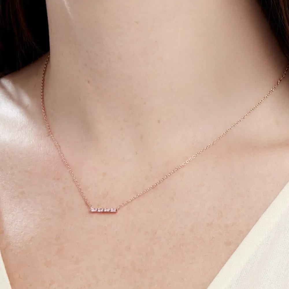 Collier Andrew Argent Rose Oxyde De Zirconium Rose|Marc Orian Best