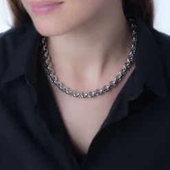 Collier Anta Maille Jaseron Argent Blanc|Marc Orian Best
